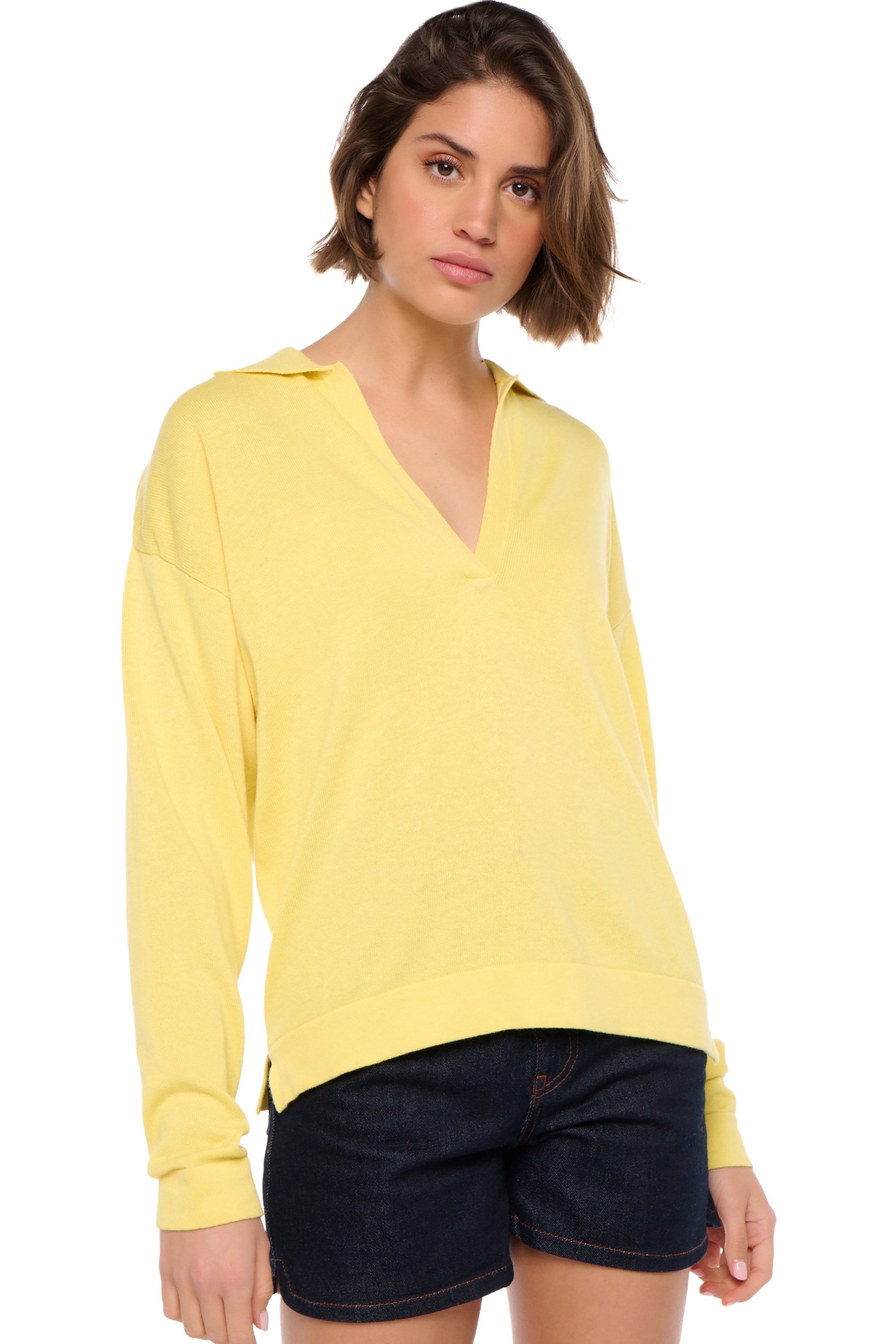 Cachemire et Coton pull femme solene granita s